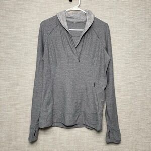 Lululemon Think Fast 1/4 Zip Pullover Womens Size 10 Gray
